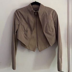 BCBG MAXAZRIA Tan/Green Hued Jacket